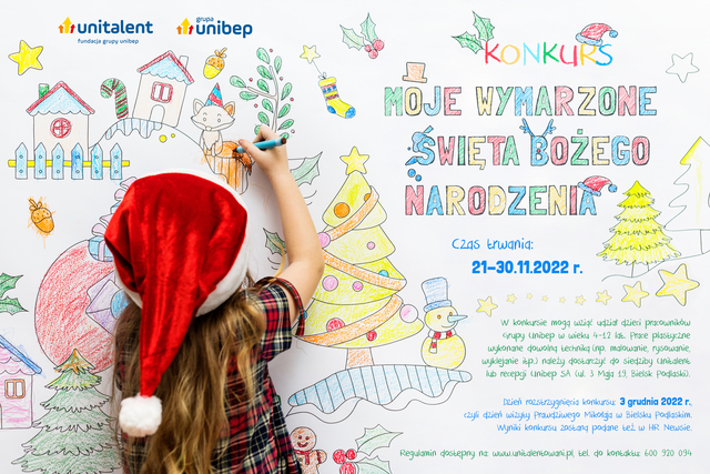 plakat Świąteczny konkurs plastyczny - Fundacja Grupy Unibep Unitalent